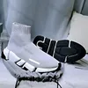 1Designer Socks Casual Shoes Platform Men Mens Woman Shiny Knit Speed ​​20 10 Trainer Runner Sneaker Sock Shoe Master Präglade kvinnors sneakers hastigheter Booties Paris 354