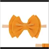 Baby Maternity Drop Delivery 2021 Big Bow Baby Headband 10 Colors Nylon Elastic Infant Toddler Kids Children Headwear Girls Hair Accessories