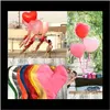 Diğer Festival Malzemeleri Ev Bahçe Damla Teslimat 2021 Renkli Blow Up 36 inç Boyu Kalp Aşk Balon Helyum Şarkı Büyük Lateks Bal