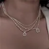 Banquet féminin français Super fée perle naturelle pendentif collier tempérament Simple lumière luxe clavicule chaîne colliers5438311