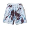 Oscn7 2021 Homens Shorts Beach Respirável Respirável Rápido Sorriso Solto Verão Casual Havaí Impressão Shorts Homem Plus Size 6141 x0316