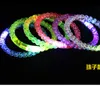 Light Up Acrylic Bubble Bracelet LED Lights Flashing Beads Bangle Wedding Birthday Party Wristband Circles with Batteries Glow in Dark Tiktok G56A6M3