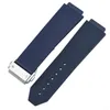 23mm Band Watch Bracelet For HUBLOT BIG BANG CLASSIC FUSION Folding Buckle Silicone Rubber Strap Accessories Chain273l