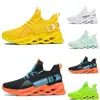 Hotsale Non-Brand men women running shoes black white green volt Lemon yellow orange Breathable mens fashion trainers outdoor sports sneakers 39-46