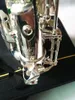 マークVI Alto SaxophoneシルバーメッキEB EフラットSAXプロフェッショナル楽器真鍮パールボタンリードケース付き