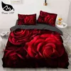 set da letto floreali rossi