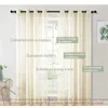 Хлопковое белье тюль занавес для гостиной прозрачный окно занавес для спальни кафе сплошной цвет кортина окна бежевый белый 210712