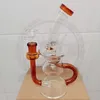 Fab Egg Becher in vetro narghilè Bong Soffione doccia Perc Bong Mini riciclatore da 8 pollici Dab Rig Tubi dell'acqua Piccoli impianti petroliferi Trasparente Bubbler Tubo liscio