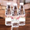 20 Pcs Watercolor Flower Water Bottle Wine Labels Candy Bar Wrapper Custom Wedding Baby Shower Birthday Party Favor Decoration 211122