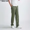 Pantalon d'affaires printemps été mince lin lâche pantalon de style chinois pantalon de survêtement droit hommes streetwear plus taille 210608