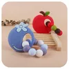 Натуральный силикагель фруктовые кольца зубы для детского здравоохранения аксессуары младенческие пальцы тренировки игрушки красочные силиконовые бусины