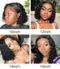 Brazilian Indian Water Wave Bob wholesale Remy Human Hair Transparent 4x4 Lace Closure wigs Short Wig For Women