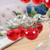 Beautiful Glass Crystal Apples Tree with 36 pcs Fengshui Crafts Chirstmas Hanging Ornament Housewarming Gifts 211108