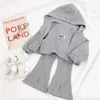 Kleinkind Mädchen Sport Kleidung Set Herbst Hodded Jacke Crop Top Hosen Kinder Highj Qualität Kinder Großhandel 211025