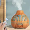 saengQ Aroma Diffuser Elektrischer Luftbefeuchter Ultraschall 400 ml ätherisches Öl Fernbedienung LED Cool Mist Maker Fogger 210724