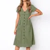 Niedźwiedź Lider Lato Casual Maternity Dress Moda Vintage Koszulki z krótkim rękawem Krótki rękaw Kobiecy Kieszonkowy Panie Vestidos 210708