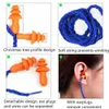 Hushåll Sundries Soft Silicone Corded Ear Pluggar Öronskydd Återanvändbart hörselskydd Buller Reduktion Öronproppar Skörd Skepp Öronpropp Earmuffs Simning Earwax