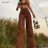 女の子ファッションパンツレディースサーマルバッグジャンの伸縮性バギージャンの女性服LQ01407 210712