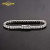 bracelete de tênis de prata esterlina com diamantes