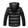 7-16 jaar Kinderen Jongens Winterjas Jas Mode Tiener Hooded Parka Wadded Bovenkleding Thicken Warm Buitenkleding 211203