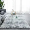 Nordic Tie Färben Teppich Teppich Weiche Baumwolle Alfombra Grau Tapis Salon Bodenmatte Plüsch Teppiche Teppiche Für Wohnzimmer Schlafzimmer 210626