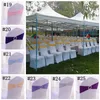 Spandex Lycra Wedding Chairs Cover Sash Bands Party Birthday Chair buckle sashe Decoration ZWL433