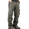 Style Męskie spodnie Cargo Mens Casual Multi Kieszenie Wojskowe Duży Rozmiar 44 Tactical Spodnie Mężczyźni Outwear Armia Prosty spodnie długie