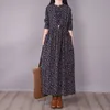 NYFS Yeni Bahar Sonbahar Vintage Küçük Çiçek Uzun Kollu Kadın Elbise Vestido De Mujer Robe Elbise Elbise Kadınlar Için 210409