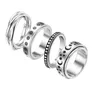 Fidget Rings for Anxiety jewelry Stainless Steel Spinner Ring Anti-Anxiety Spinning Moon Star Cool Stress Relieveing man and women