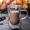 Wijnglazen 1 stks 80 ml dubbele wand geïsoleerde espressopopjes drinken thee latte transparante koffiemokken whisky glazen drinkweerglaas schip