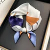 53X 53CM Square Silk Scarf Women Fashion Print Small Neck Scarfs Office Lady Hair Band Hand Kerchief Female