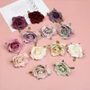 1pcs 7cm artificiell vit ros silke blomma huvuden för bröllop dekoration diy krans presentförpackning scrapbooking hantverk fake 2192 v2