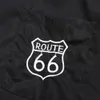 Camicia da uomo Route 66 a maniche corte con ricamo di alta qualità in bianco e nero vintage da uomo Rockabilly bowling camicie casual in cotone 210809