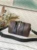 M80118 Designer di fascia alta City XS Borsa da uomo in maglia con patch ricamata in tela MESSENGER Borsa a tracolla maschile in vera pelle di vacchetta