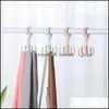 Hangers & Racks Clothing Housekee Organization Home Garden 360 Degrees Rotate Plastic Hanger Four Claws Hooks Dry Wet Dual Use Towel Clothes