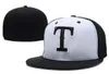 Hot Texas Fitted Hats Cool Baseball Caps Adult Flat Peak Hip Hop Letter t Red Cap Men Women Full Closed Gorra