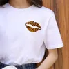 Kafatası T Gömlek Harajuku 2021 Yeni Yaz Kısa Kollu T-shirt kadın Gevşek Artı Boyutu kadın Giyim Tüm Maç Üst Y2G Üst X0628