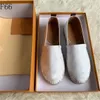 Lyxiga Kvinnors Casual Skor Mode Tryckt Brev Äkta Läder Med Box Kort Dammsuga Bekväm Canvas Slip-On Lazy Size 35-41