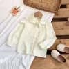 Shirts Solid Color Tops Bow Children's Shirt For Spring Autumn Toddler Girls Clothes Casual Style 210412