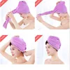 1 PC Microfibre Cheveux Séchage Chapeau Bain Douche Turban Wrap Doux Fille Dame Femmes Absorption Rapide Turban Chapeau Serviette