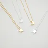 Women Chocker Gold/Silver Color Chain Star Heart Choker Necklace Jewelry Collana Kolye Bijoux Collares Mujer Collier