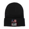 Låt oss gå Brandon Stickad Woolen Hip-Hop Hat American Campaign Men's and Women's Winter Warm Cap RRF11754