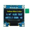 0.96 "Sarı Mavi / Mavi / Beyaz I2C IIC Seri OLED LCD LED Modülü Arduino Için 128x64 Arduino Ekran Ahududu Pi 51 MSP420 Stim32 SCR