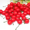 1000pcs Artificial Fruits Simulation Cherry Cherries Fake Fruit and Vegetables Home Decoration Shoot Props