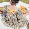 Корейский стиль летний цветок Princess Princess Pressess Party детская одежда для девочек детская одежда 210528