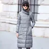 アヒルダウンジャケットの女性冬の長い厚い両面格子縞のコートの女性のプラスサイズの女性のための暖かい暖かいパッカー211130