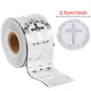 Party Decoration Religious Christian Cross Stickers Gold Silver Foil Round Labels Christening Communion Occasions Sealing Label Sticker