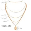 Pendant Necklaces European And American Elegant Necklace Shell Star Geometric Moon Eye Party For Female Wholesale