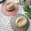 Summer Sunshade Ladies Marine Straw Hat Big Woven Seaside Sandals Sunscreen Panama Wide Brim Hats Delm22