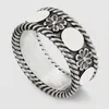 ZB009YX Fashion Accessories Brand 925 Sterling Silver Hollow Chrysanthemum Ring with Box Gift Size 10-24 for Men Women